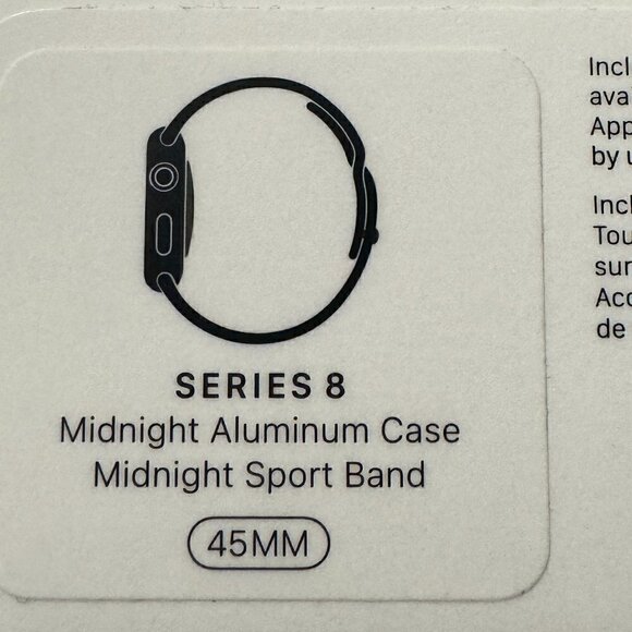 Apple Watch Series 8 EMPTY BOX Midnight with 1 large bottom strap - Picture 7 of 7